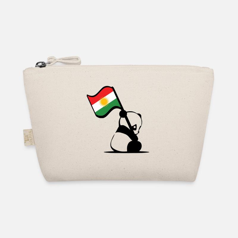 Panda kurde. Panda mignon avec le drapeau du Kurdistan Trousse biologique