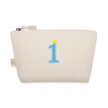 1 Erster Geburtstag Geschenkidee - Bio-Täschchen - Natur - Vorne