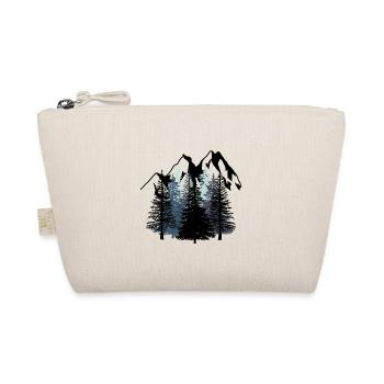Forest Mountains Nature Wilderness black white Scouts - Organic Pouch - nature - Front