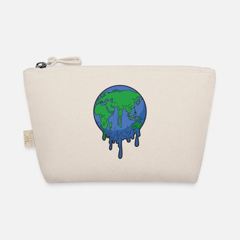 Global warming earth warming melting earth Organic Pouch