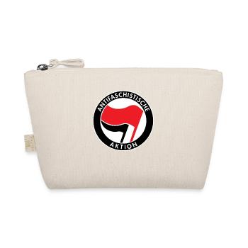 Antifacist Action, Antifa Logo, Flags - Organic Pouch - nature - Front