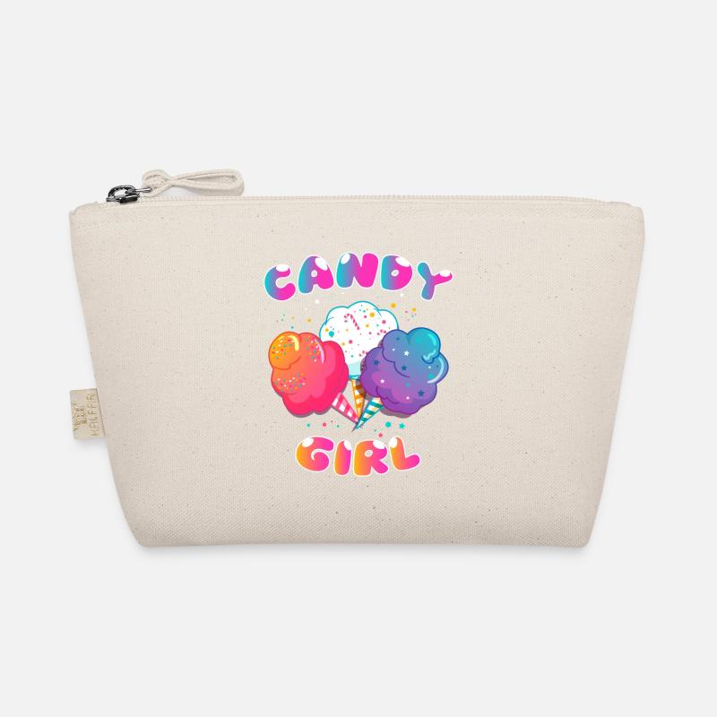 Candy Zuckerwatte Mädchen Girl Girly Geschenk - Bio-Täschchen - Natur