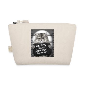 Angry cat police photo kitten jail jail - Organic Pouch - nature - Front