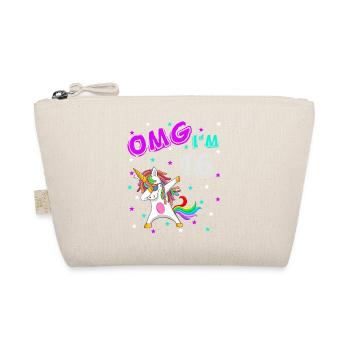 OMG I'm 16 Lustige Einhorn Unicorn Geburtstagsidee - Bio-Täschchen - Natur - Vorne