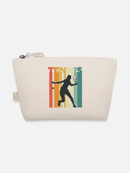 Tennis Damen Retro - Bio-Täschchen - Natur