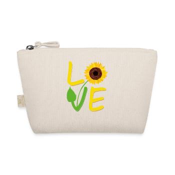 Sunflower Gift for Women Love Sunflowers Cute Wome - Organic Pouch - nature - Front