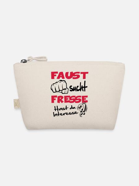 Faust sucht Fresse - Bio-Täschchen - Natur - Vorne