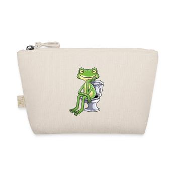 Frog Toilet Poop Toilet - Organic Pouch - nature - Front