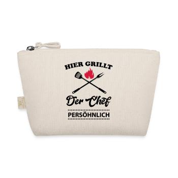 Grillen BBQ Chef Grillking Grillmeister Fun - Bio-Täschchen - Natur - Vorne
