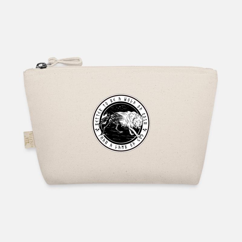 Odin Wolf Wikinger Germane Rune Walhalla Geschenk - Bio-Täschchen - Natur
