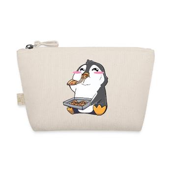 Lustiger Pinguin Pizza - Bio-Täschchen - Natur - Vorne