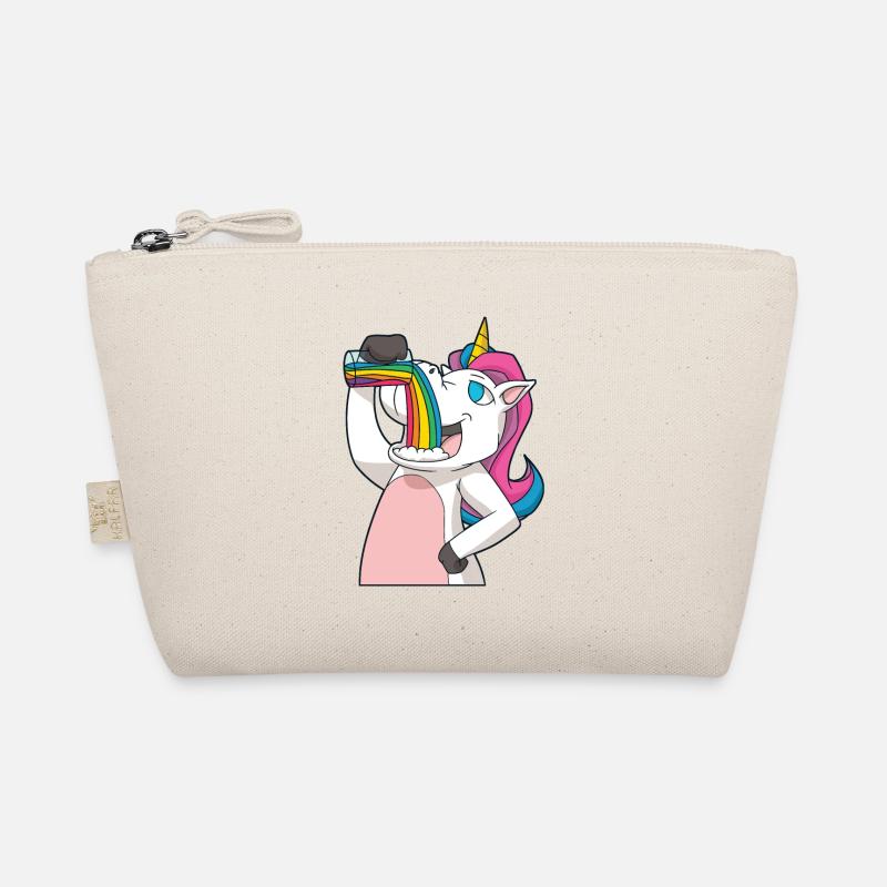 Einhorn trinkt den Regenbogen Bio-Täschchen