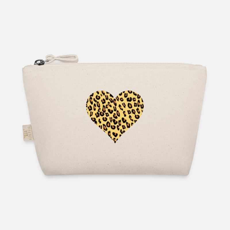 Leopard leopard fan leopard pattern heart Organic Pouch