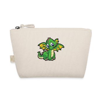 Sweet green baby dragon kids cartoon humor - Organic Pouch - nature - Front