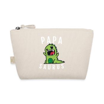 Daddy father papasaurus dinosaur dino father's day - Organic Pouch - nature - Front