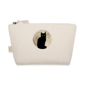 Chat lune drôle cadeau femmes hommes enfants - Trousse biologique - nature - Devant