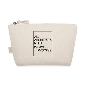 Architekt Spruch Kaffee - Bio-Täschchen - Natur - Vorne