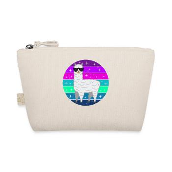 Llama Alpaca Funny Gift Women Men Children - Organic Pouch - nature - Front