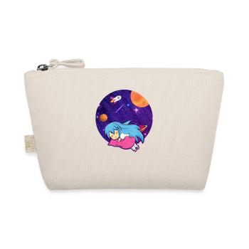 Funny girl with cozy childrens humor - Organic Pouch - nature - Front