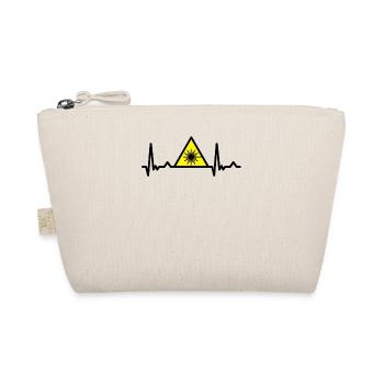 Lasern CO2 Laser Faserlaser Herzschlag EKG Shirt - Bio-Täschchen - Natur - Vorne