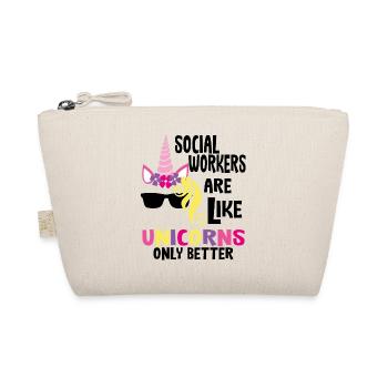Social work social worker ladies gift - Organic Pouch - nature - Front