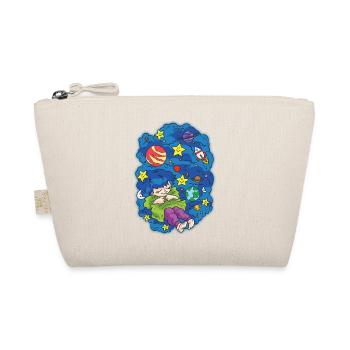 Funny girl with cozy childrens humor - Organic Pouch - nature - Front