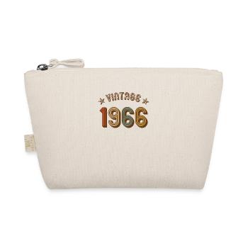 1966 vintage retro vintage year of birth birthday - Organic Pouch - nature - Front