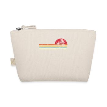 Palm Tree Retro Style Tropical Beach Pacific Ocean - Organic Pouch - nature - Front