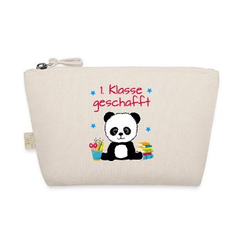 1. Klasse Schuljahr Ende Panda Pandabär Geschenk - Bio-Täschchen - Natur - Vorne