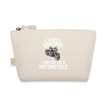 Biker Bike Bikerin Motorrad Chopper Motorcycle - Bio-Täschchen - Natur - Vorne