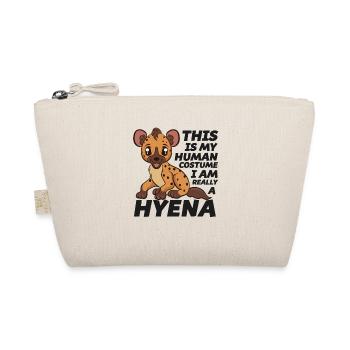Funny Hyena Lover Gift Cute Hyena Costume - Organic Pouch - nature - Front