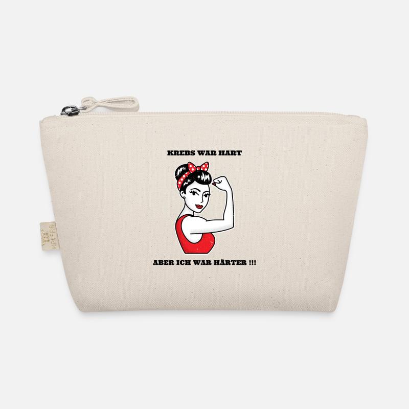Krebs Kampfansage Motivation Geschenk Tshirt - Bio-Täschchen - Natur