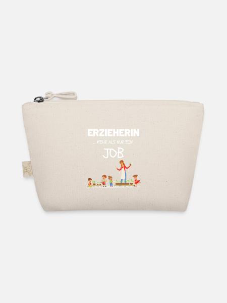Erzieherin Geschenk Mehr als nur ein Job Witzig - Bio-Täschchen - Natur - Vorne