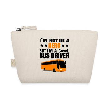 Bus driver Bus hero Funny saying gift idea - Organic Pouch - nature - Front