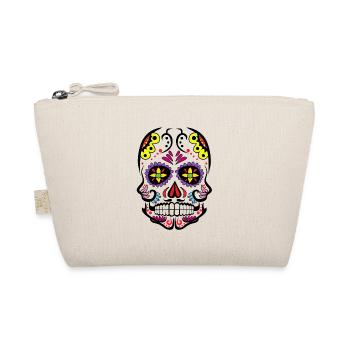 Sugar Skull Skull - Day of the Dead - Organic Pouch - nature - Front