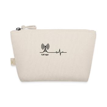 Amateur Amateurfunker Heartbeat Dad Geschenk - Bio-Täschchen - Natur - Vorne