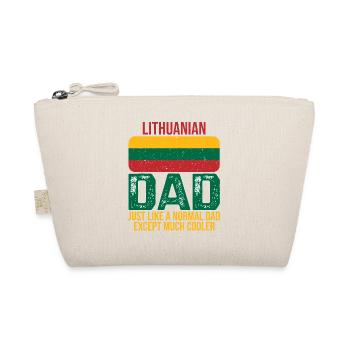 Lithuanian father Lithuania flag for Father's Day - Organic Pouch - nature - Front