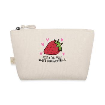 Nur Ein Mädchen Das Erdbeeren Liebt Cooles - Bio-Täschchen - Natur - Vorne