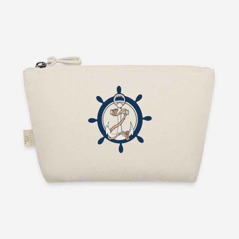 Anker mit Steuerrad hard Backbord Bio-Täschchen