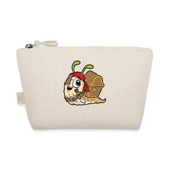 Pirate snail with treasure chest Funny comic - Organic Pouch - nature - Front