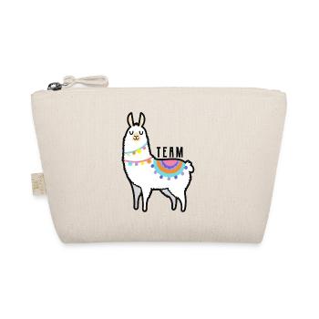 Team Lama - Geschenk lama Peru etc. - Bio-Täschchen - Natur - Vorne