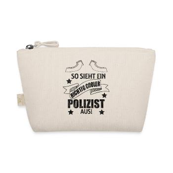 Polizei Lustig Spruch Polizist Geschenk Herren - Bio-Täschchen - Natur - Vorne
