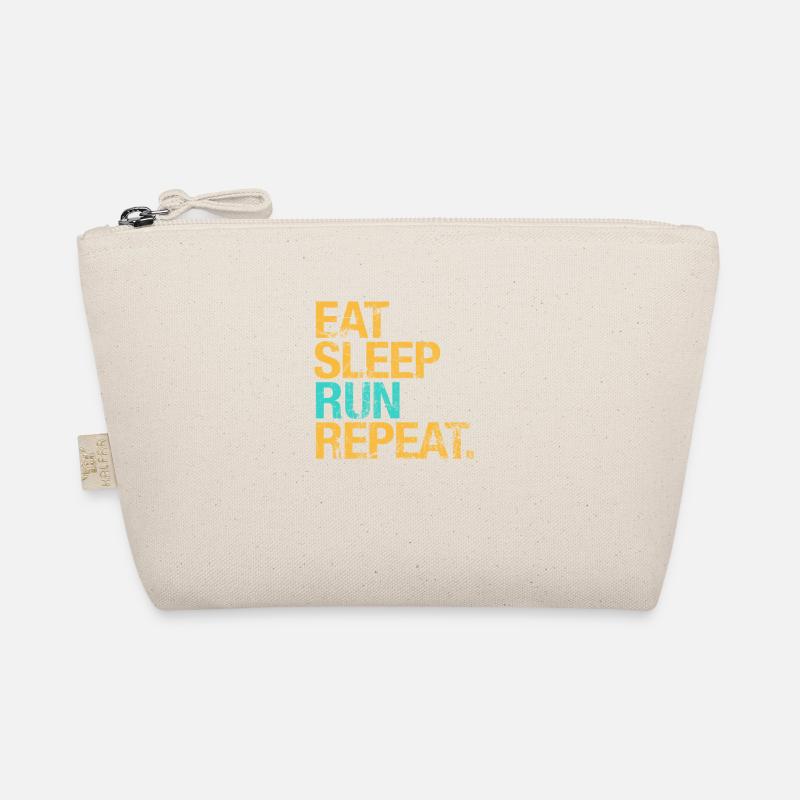 For Runners: Eat, Sleep, Run, Repeat - Bio-Täschchen - Natur