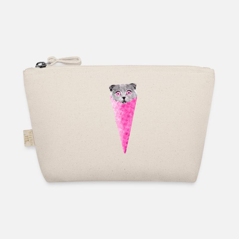 Chat graphique chat rose cornet de crème glacée chat Clipart Trousse biologique