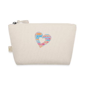 Christian sayings faith, hope, love - Organic Pouch - nature - Front