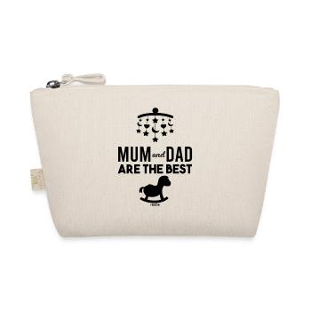 Baby child son daughter loves mom dad - Organic Pouch - nature - Front