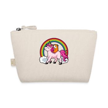 Unicorn and guinea pig rainbow - Organic Pouch - nature - Front