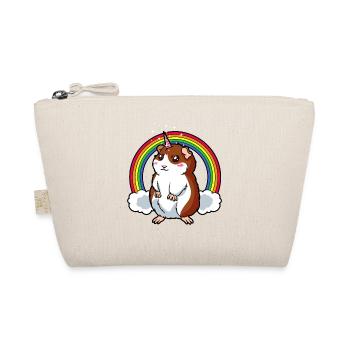 Unicorn Guinea Pig Rainbow - Organic Pouch - nature - Front