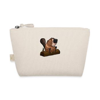 funny looking beaver gift for beaver friends - Organic Pouch - nature - Front