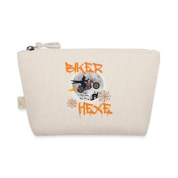Biker Hexen Fliegen Motorrad Bike Chopper - Bio-Täschchen - Natur - Vorne